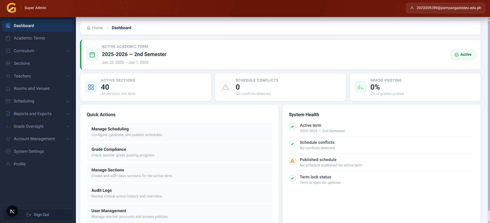 Web dashboard preview